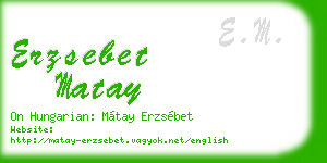 erzsebet matay business card